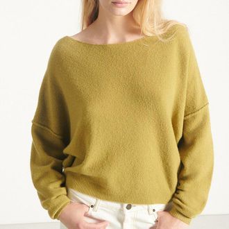 American Vintage Trui met boothals in grof tricot DAMSVILLE