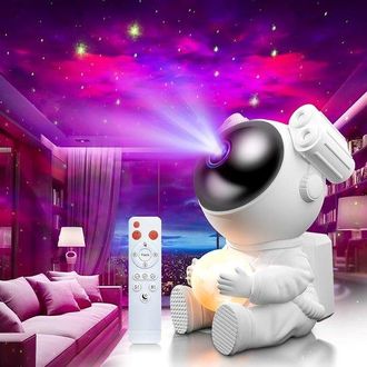 OEM Proyector De Cielo Estrellado De Astronauta L&aacute;mpara Luna, Luz Nocturna Led Temporizador Control Remoto, Navidad Cumplea&ntilde;os [clase Energ&eacute;tica E]