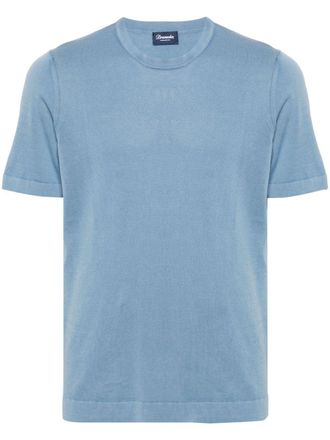 Drumohr Maglione girocollo a maniche corte - Blu