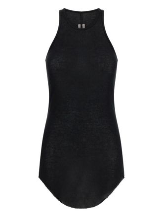 Rick Owens Basic Rib asymmetrical tank top - Black