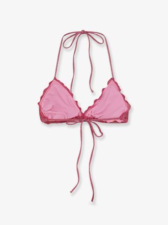 MC2 Saint Barth Scalloped Halter Bikini Top - Pink