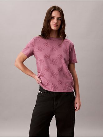 Calvin Klein Jeans Calvin Klein Womens Allover Floral Tee - Purple - XL