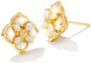 Kendra Scott Dira Stone Cluster Stud Earrings in Gold Ivory Mix at Nordstrom Rack