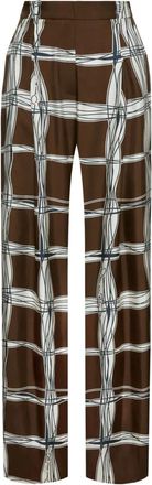 Oscar De La Renta Pantaloni plissé - Marrone