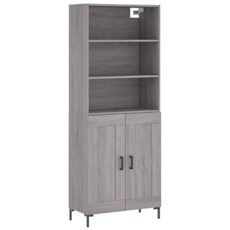 Berkfield Home Highboard Grey Sonoma 69.5x34x180 cm Engineered Wood