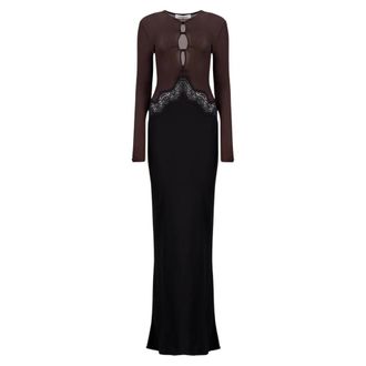 CHRISTOPHER ESBER Gowns, female, Black, Size: S Open Twist Verner Lace Dress