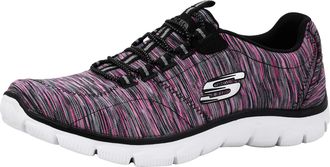 Skechers Womens Empire Fashion Sneaker Black/Hot Pink 7.5 Wide