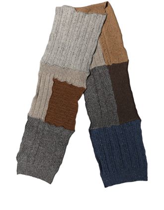 Dolce & Gabbana Patchwork Wool-Blend Knit Scarf - Multicolor