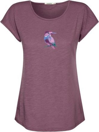 Greenbomb Bird Look Cool T-Shirt f&uuml;r Damen | lila