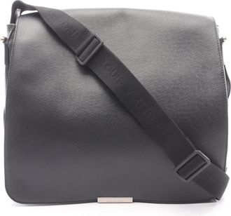 Louis Vuitton Ardoise Black Green Taiga Leather Nylon Canvas Shoulder Bag (Pre-Owned)