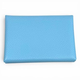 Herm&egrave;s Celeste Epsom Leather Wallet (Bi-Fold) (Pre-Owned)