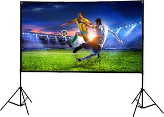 OEM Extralink Pantalla Proyector Con Tr&iacute;pode 72 Pulgadas - Pantalla Plegable Y Port&aacute;til 16:9 Para Hd/4k, Para Exterior Y Presentaciones - Pvc Mate Antiarr