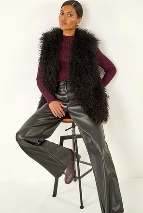 Roman Longline Faux Fur Gilet