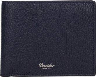 Pineider Herrens Blaue Lederbrieftasche