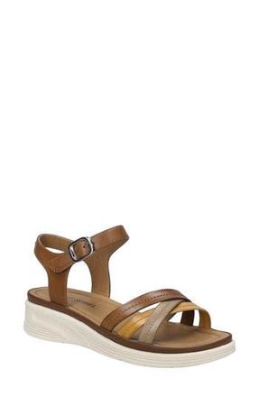 Josef Seibel Sevran Ankle Strap Platform Wedge Sandal in Cognac at Nordstrom Rack, Size 41