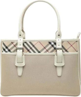Burberry Pre-owned Tote Bags, female, Beige, Size: ONE SIZE Pre-owned Nova Check Tote