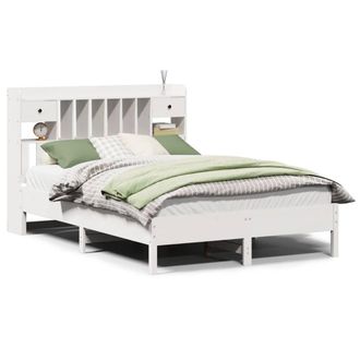 Berkfield Home Bookcase Bed without Mattress White 140x200 cm Solid Wood Pine