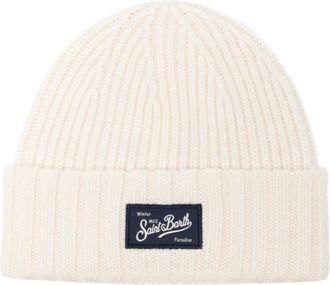 MC2 Saint Barth Sheldon Beanie - Heren - Accessoires - Wit - Maat: ONE Size Zijde