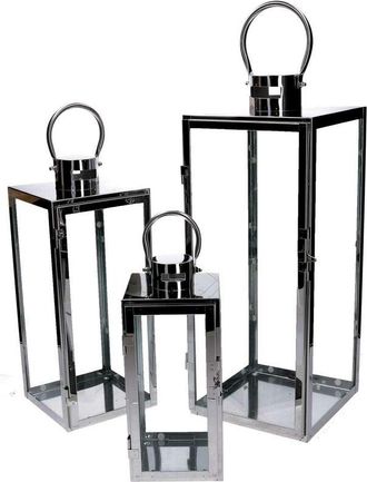 Vacchetti Farol Cuadrado Metal Plateado 1-3 Cm21x20,3h52,5