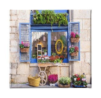 Homemania Window - Print on Canvas - Multicolor - 60 x 3 x 60 cm