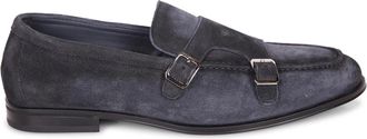 Doucal's Monkstrap Schoenen - Heren - Nette schoenen - Blauw - 43 EU - Leer - Schoenen