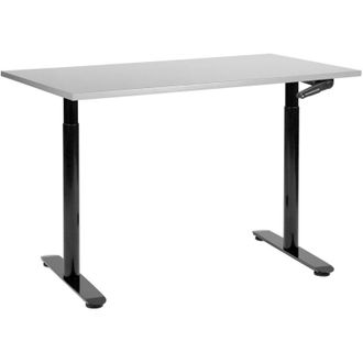Beliani Beliani - Scrivania regolabile manualmente grigio e nero 120 x 72 cm destinas