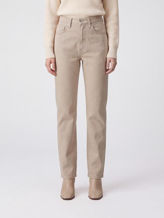 Khaite Jeans Finley skinny a vita media in denim di cotone