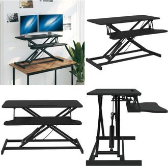 vidaXL Banco da Lavoro Regolabile 90x40x(13-50) cm in Acciaio e Legno - Banco da lavoro ergonomico - Banco da lavoro in acciaio e legno