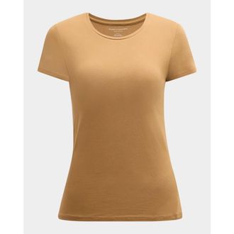 Majestic Filatures Soft Touch Short Sleeve Crewneck T-Shirt in Chamois at Nordstrom, Size 4