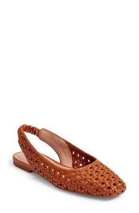 Nordstrom Arabella Woven Slingback Flat in Tan Toffee at Nordstrom Rack, Size 5.5