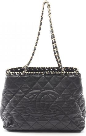 Chanel Black Leather Tote Bag (Pre-Owned)
