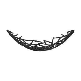 The Libra Company Twig Oval Bowl Small - Aluminium - L50 x W20 x H14 cm - Raw Black