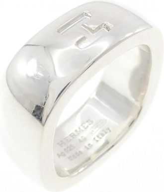 Herm&egrave;s Silver 925 Band Ring (Pre-Owned)