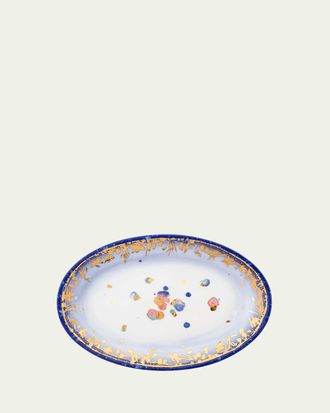 Coralla Maiuri Villa Borghese Apollo Bianco Oval Rim Platter