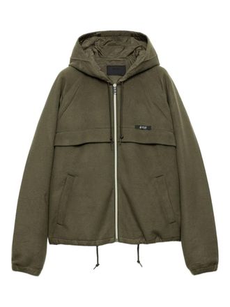 Prada hooded raglan-sleeve jacket - Green