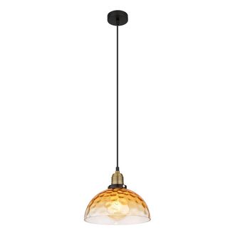 Globo Lighting L&aacute;mpara Colgante - Salvy - &Aacute;mbar - Vidrio - &Oslash; 25cm - E27 - Globo