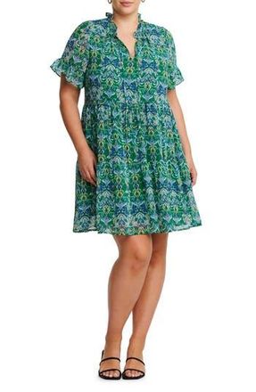 Estelle Mandala Ruffle Tiered Dress in Print at Nordstrom Rack, Size 16W