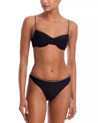 Ramy Brook Braided Mona Bikini Top In Black