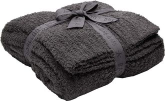 Barefoot Dreams Cozychic Ribbed Throw Blankets Carbon, Polyester