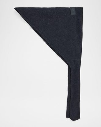 Jacquemus Mens Le Chale Grosgrain Logo Wool-Blend Scarf