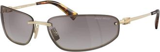 Miu Miu MUA50S ZVN30C Pale Gold/Blue Mirror Silver Gradient