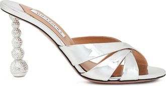 Aquazzura Yes Baby sandalen verfraaid met kristallen - Zilver