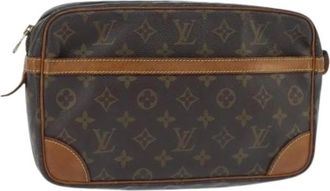 Louis Vuitton Pre-owned Canvas Clutch - Dames - Vintage Clutch - Bruin - ONE Size - Vintage