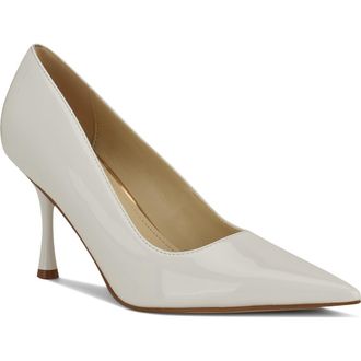 Nine West Pursee Pointed Toe Pump in White at Nordstrom, Size 5.5