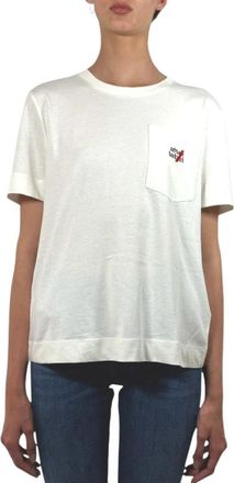 Afterlabel Cotton Jersey T-shirt - Dames - T-shirts - Wit - M - Katoen - Tops