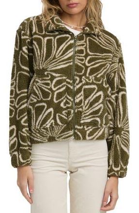 Billabong First Light Faux Shearling Jacket in Martini Olive at Nordstrom Rack, Size X-Small