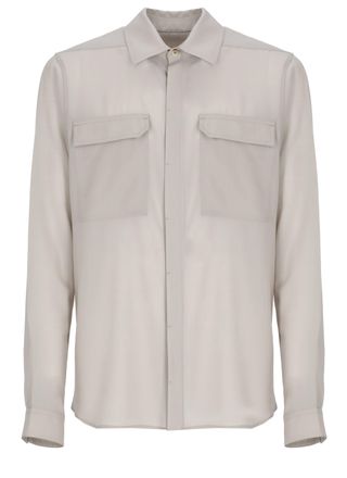 Rick Owens Beige Work Flap Pocket Shirt