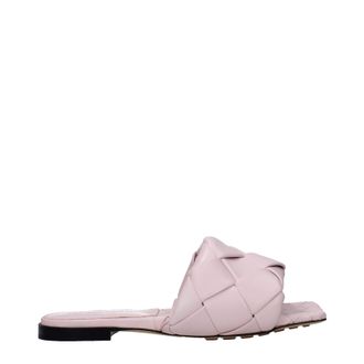 Bottega Veneta Damens Sandalen und Clogs aus Leder in Rosa/Cameo-Optik