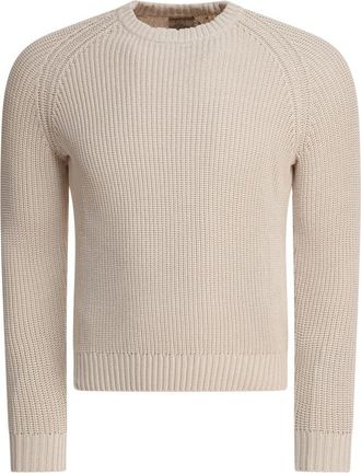 Rakk&igrave; Summerbel Calce - Heren - Ronde hals truien - Beige - L - Katoen - Truien & Vesten