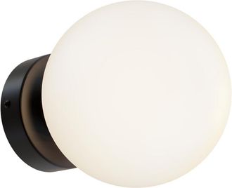 Maytoni Wandlampe Basic Form ø 15 cm, Schwarz/Opalglas